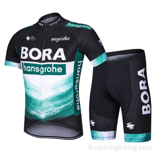 Chemise de vélo de route de vélo de montagne à manches courtes